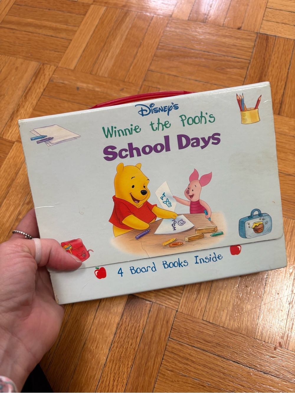 Disney Winnie the Pooh School Days - White, Yellow, Red, Pink